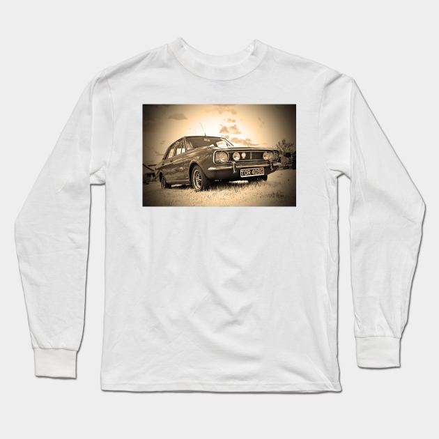 Ford Cortina MK 2 Long Sleeve T-Shirt by AndyEvansPhotos